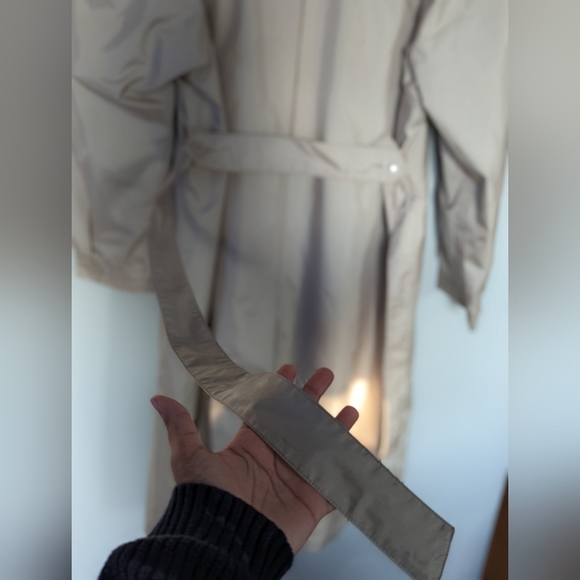 J.Gallery Long Tan Trench Coat with Belt - Picture 16 of 16